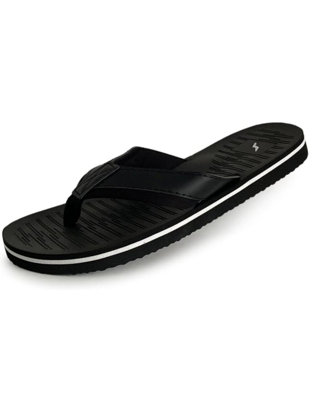 Norty Thong Men's Dark Black Footwear For Summer Comfortable Sandals Casual